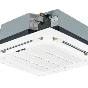 Rheem/Ruud Inverter Ceiling Cassette Indoor Unit (White, Square Grille for Recessed Ceiling Installation) - Discreet four-way airflow unit for multi-split commercial HVAC, available from EINSPOT Solutions in Nigeria.
